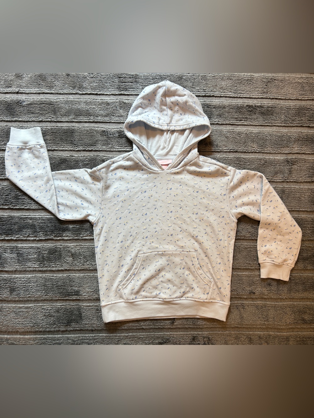 LoveShackFancy x Target  Kids Cream Hooded Sweatshirt with Tiny Floral Print